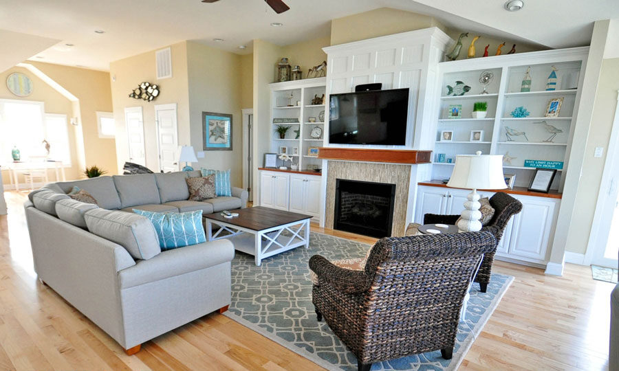 Living Room | Finch and Company OBX Construction