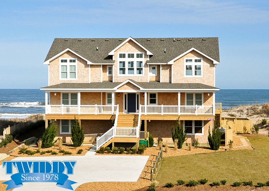 Exterior Elevation & Stairs | Finch and Company OBX Construction